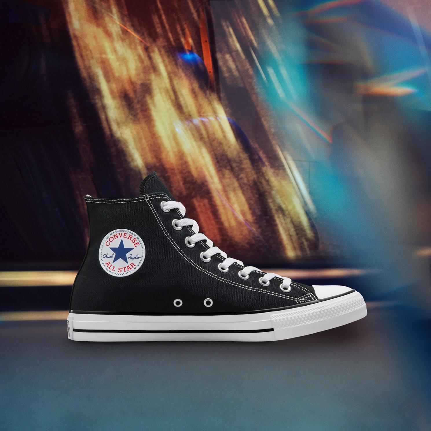 Converse Chuck Taylor All Star Canvas Hi-Top Trainers, Black