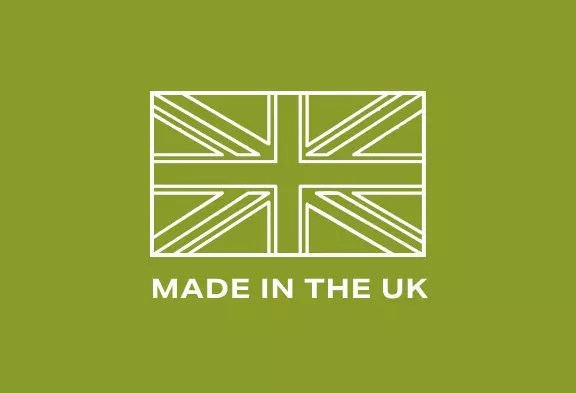 British flag outline on a green background