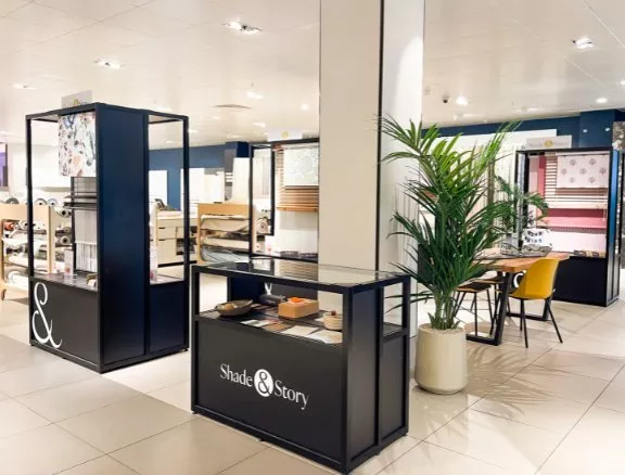Shade & Story counter in store