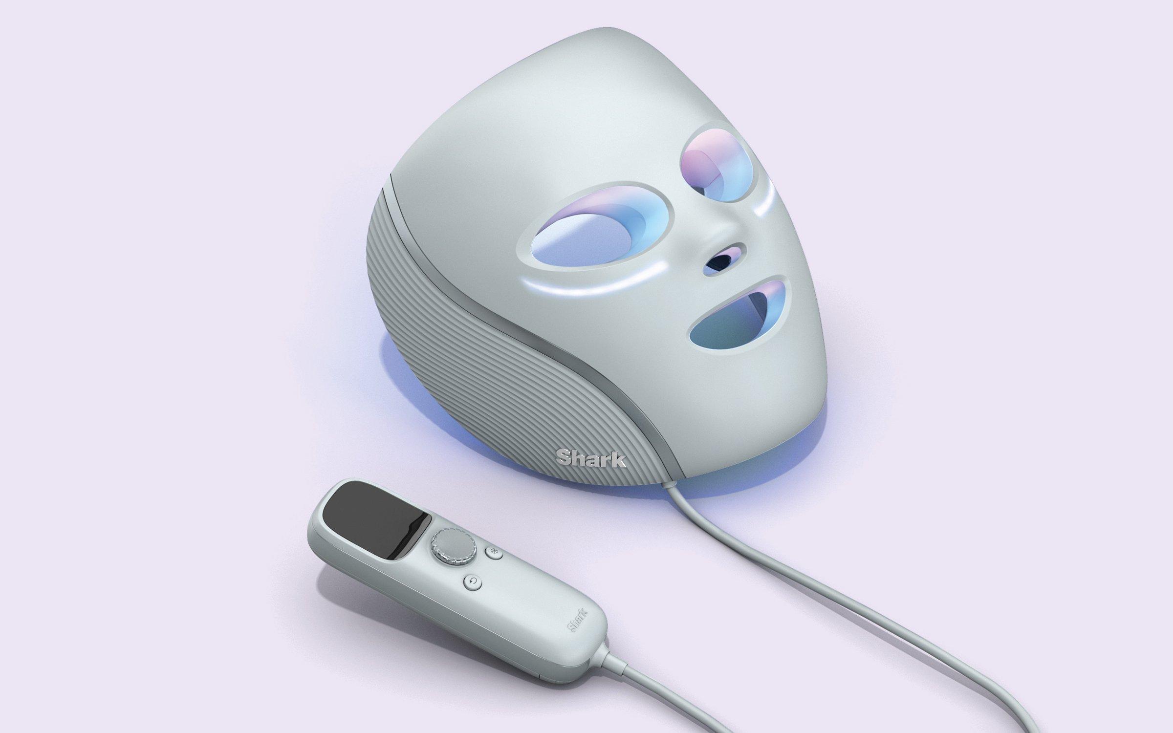 Shark CryoGlow FW312UK Under-Eye Cooling & LED Anti-Ageing & Blemish Repair Mask, Stone
