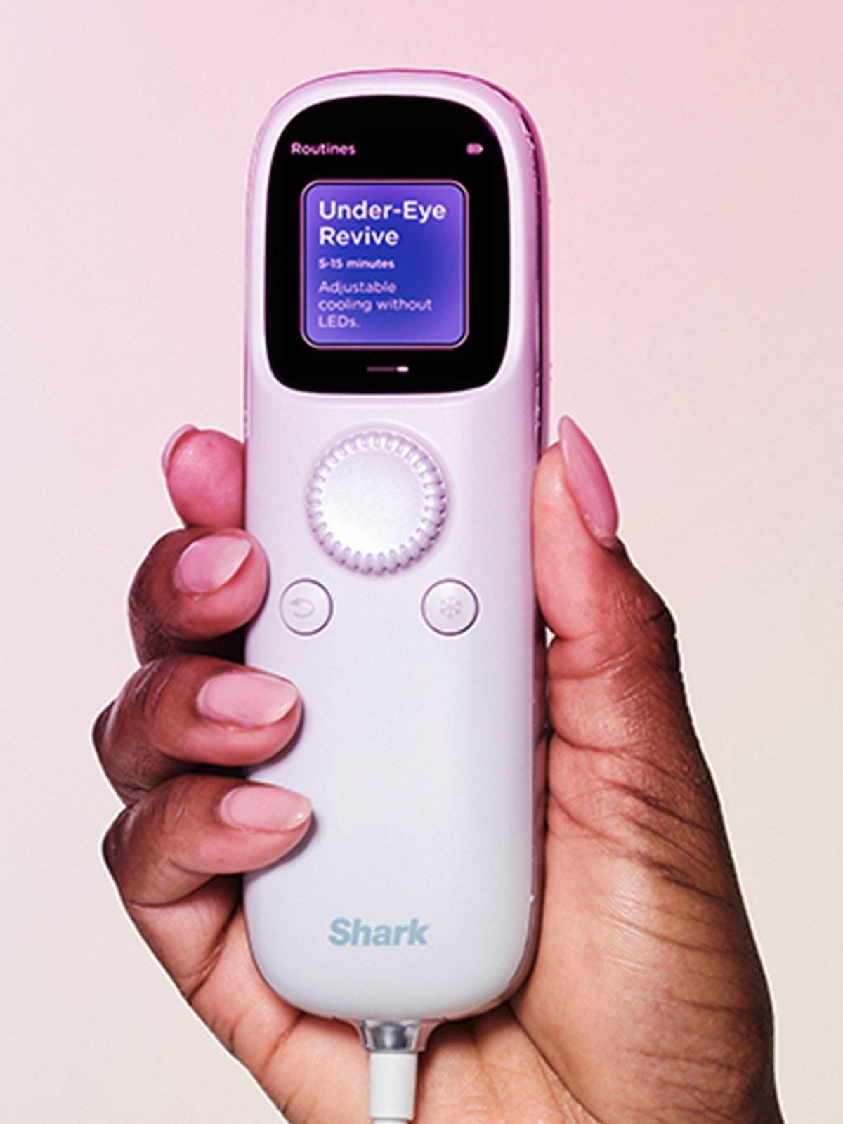 Shark CryoGlow FW312UK Under-Eye Cooling & LED Anti-Ageing & Blemish Repair Mask, Stone