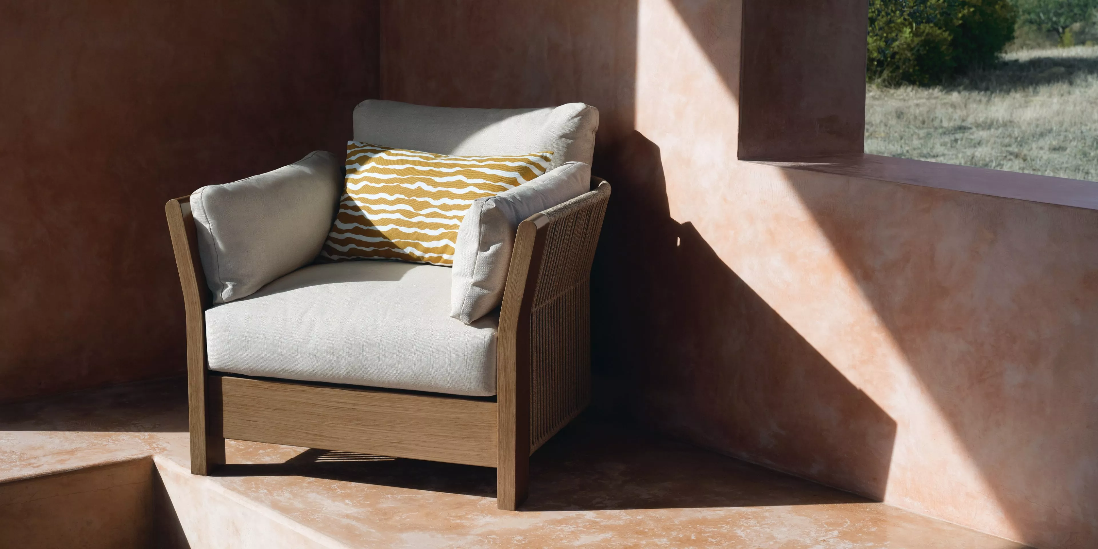 Cord Garden Lounge Chair, Mocha