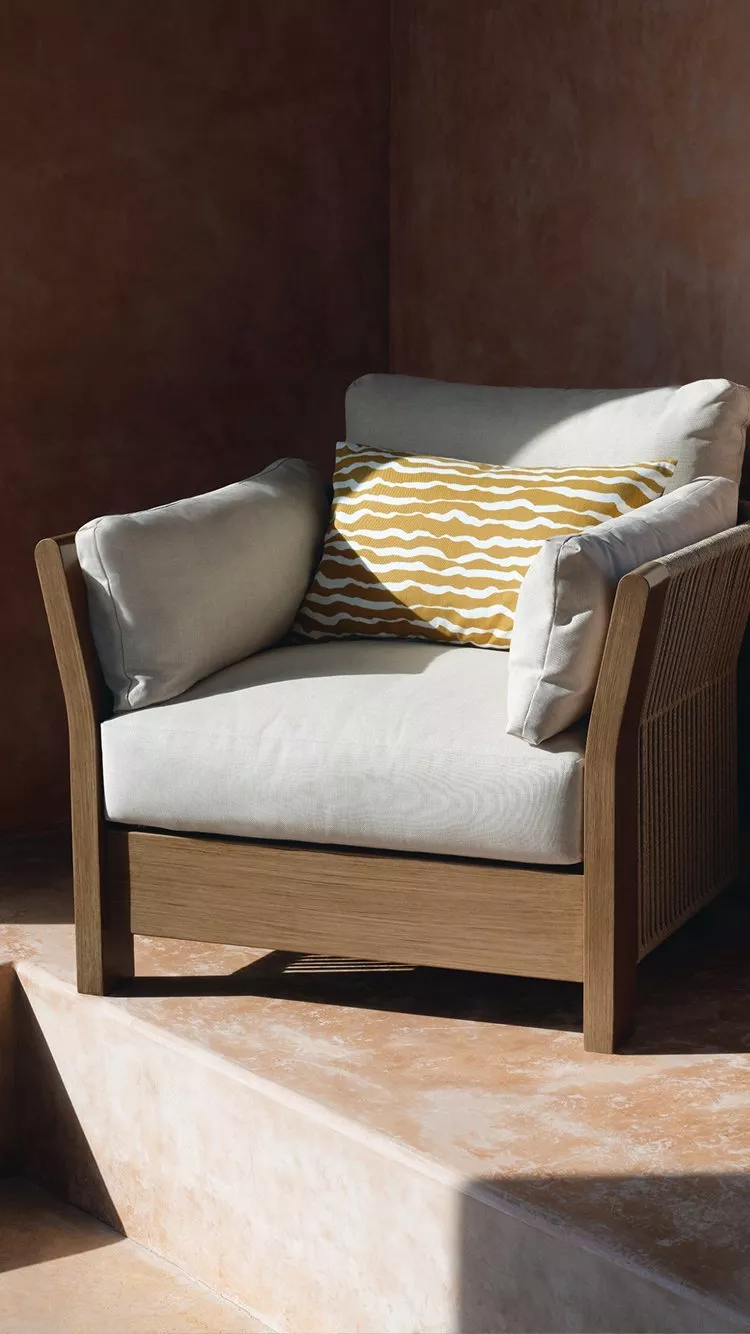Cord Garden Lounge Chair, Mocha