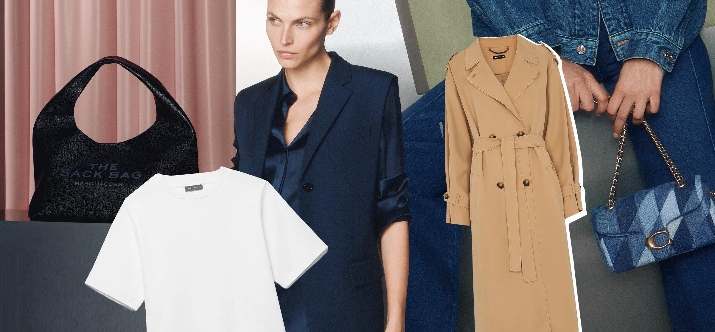 collage of the different spring looks in the article below