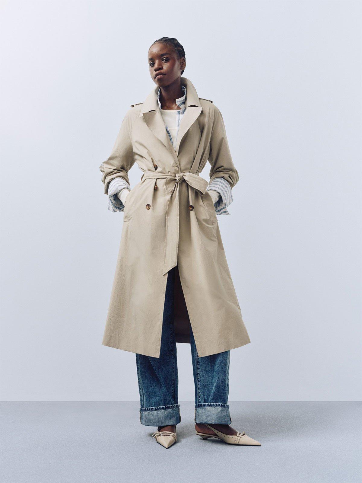 Women’s Stone Trench Coat