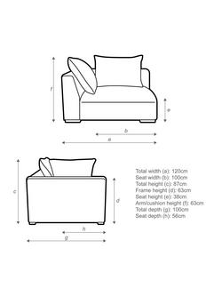 John Lewis Tokyo LHF Large Modular Arm Unit - view 2, 