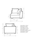 John Lewis Tokyo RHF Medium Modular Arm Unit