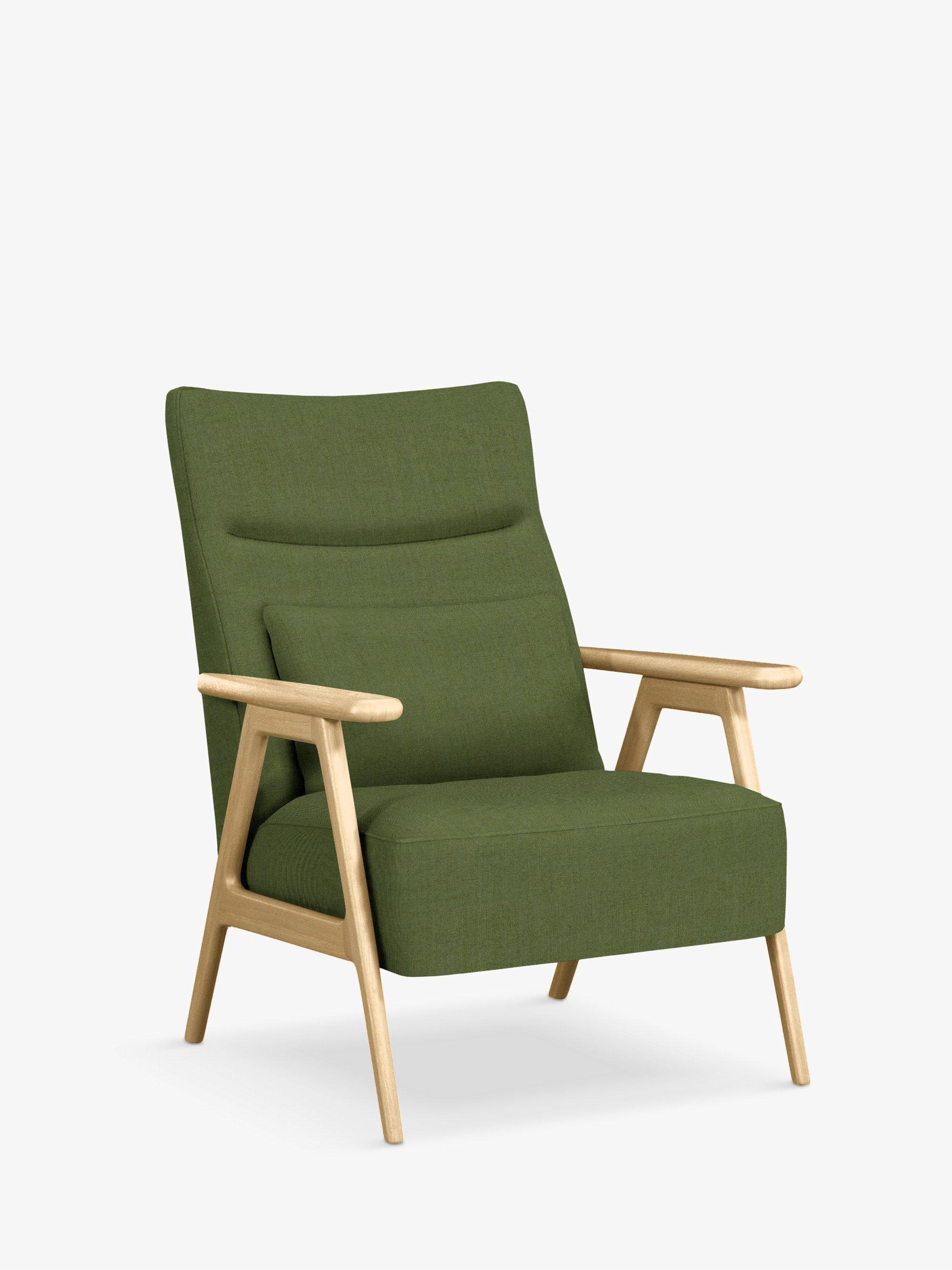 Hendricks Range, John Lewis Relaxed Linen Plain Fabric, Olive Green, Price Band B