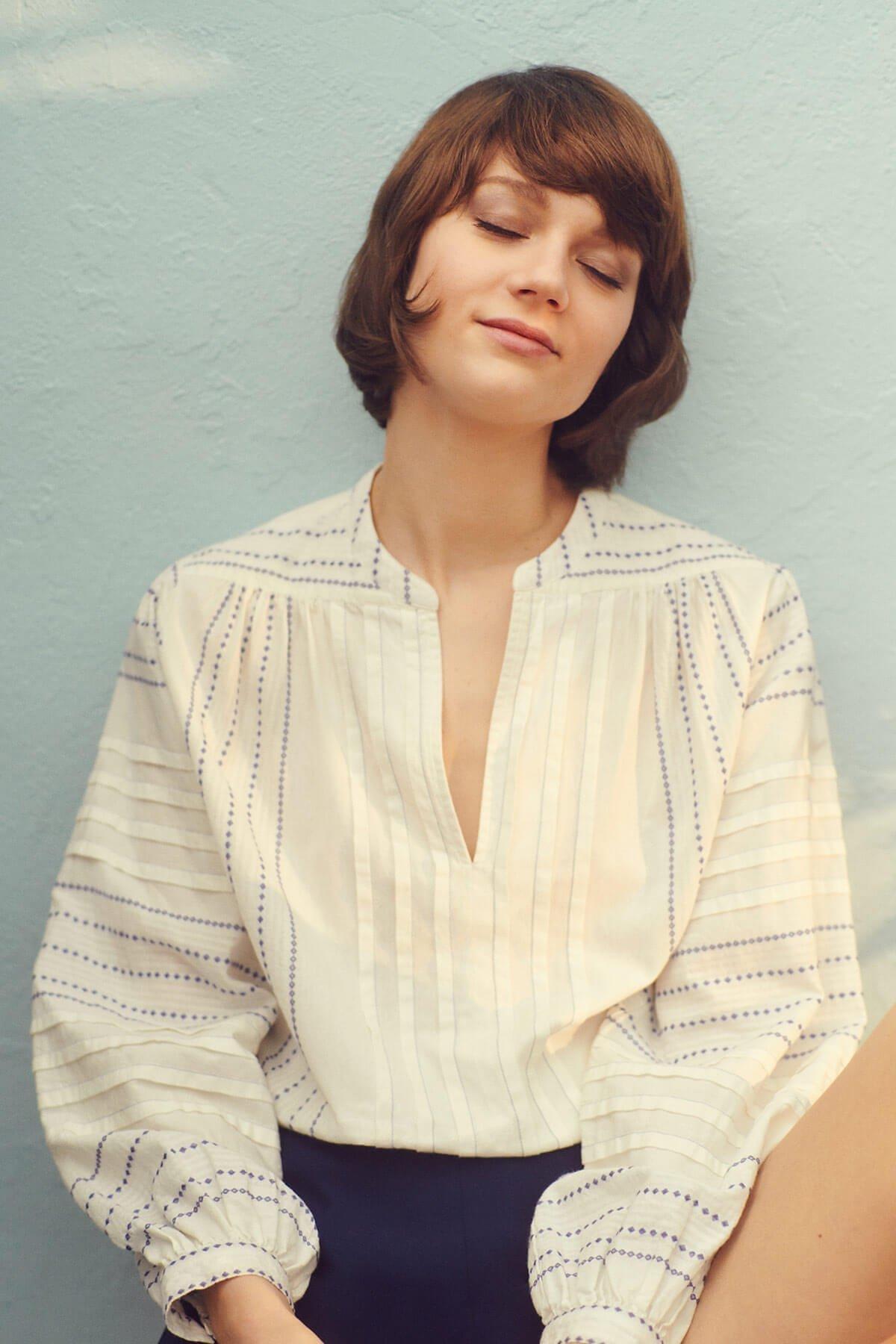 AND/OR blouse and John Lewis & Partners shorts
