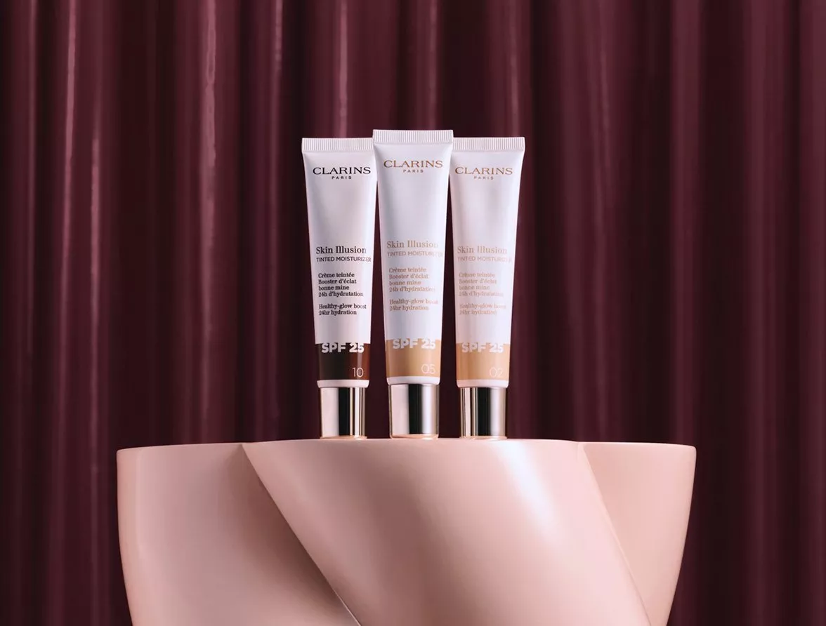 Clarins Skin Illusion tinted moisturiser in three shades