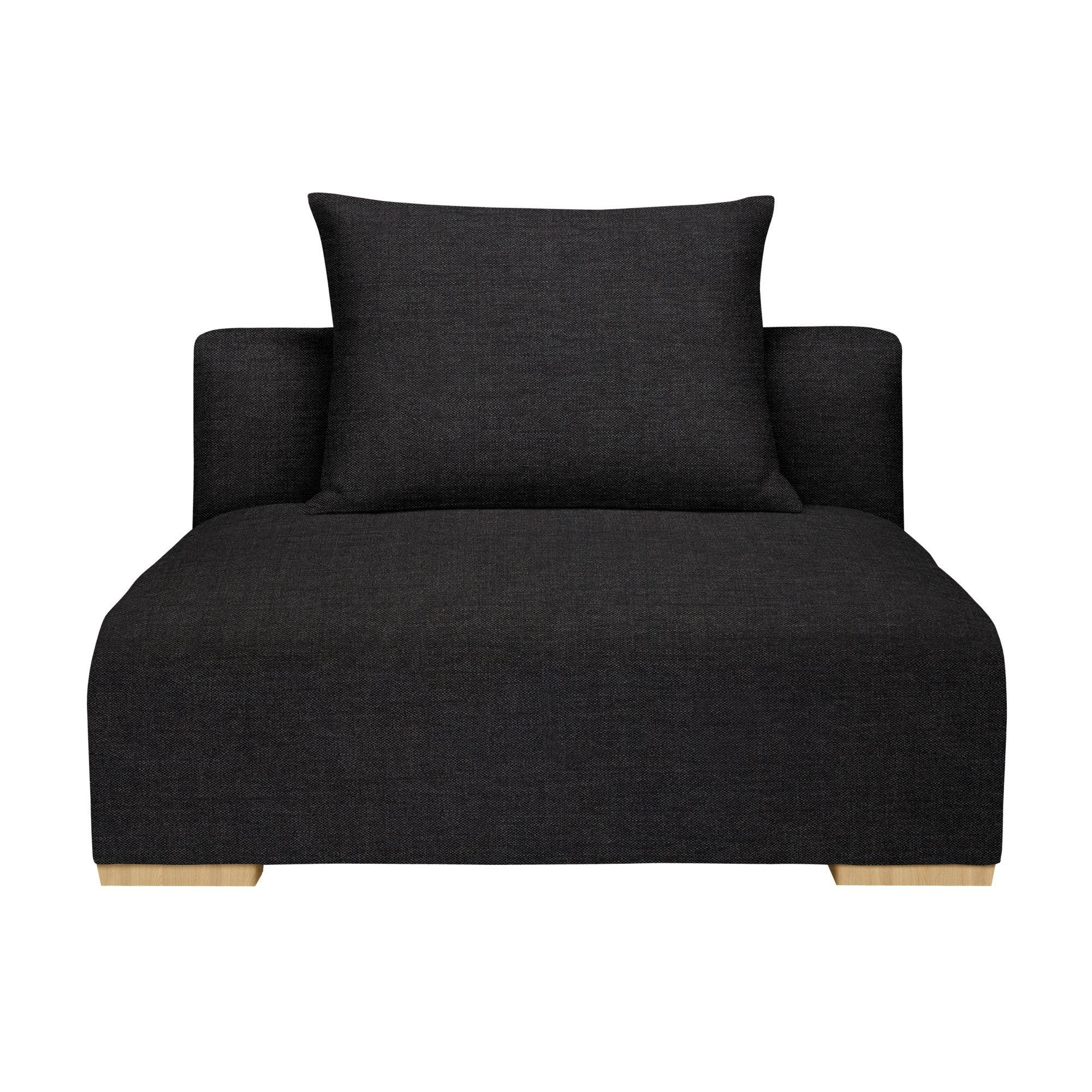 Tokyo Range, John Lewis Easy Clean Chunky Chenille Plain Fabric, Charcoal, Price Band C