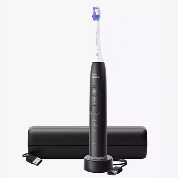 Electric toothbrush with case and charging cable 
