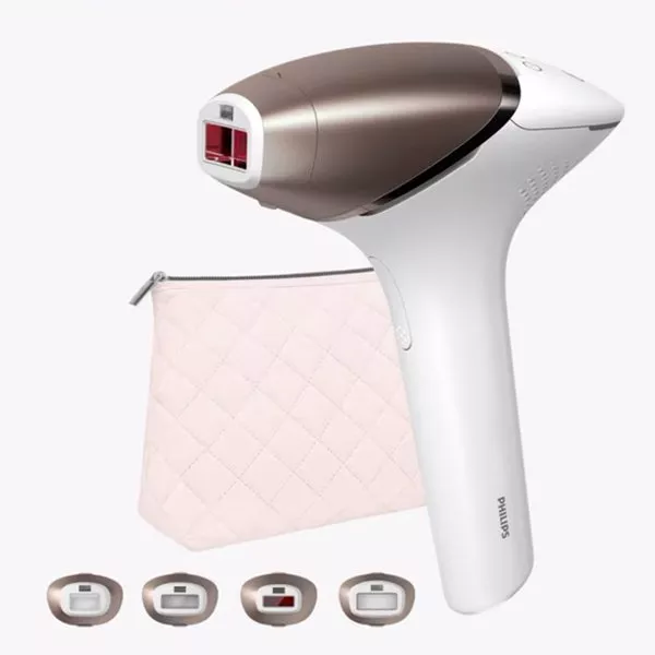 Philips IPL machine with 4 attachments and pink case