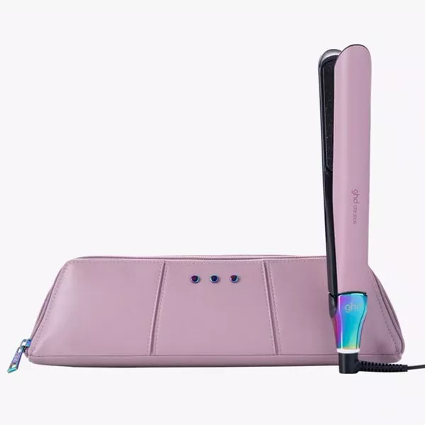 Pink hair straighteners with pink case