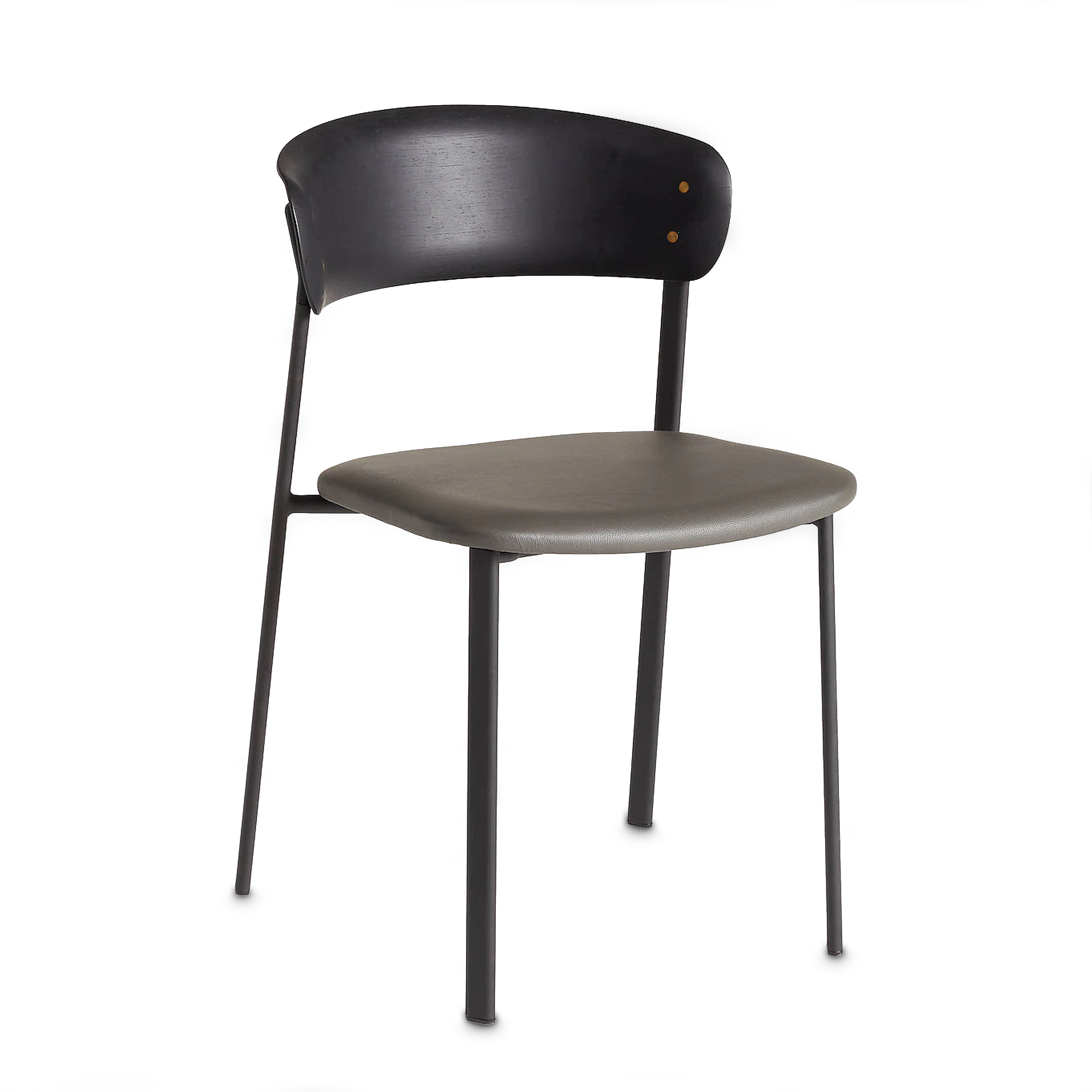 John Lewis & Partners Contour Dining Chair, Black/Grey