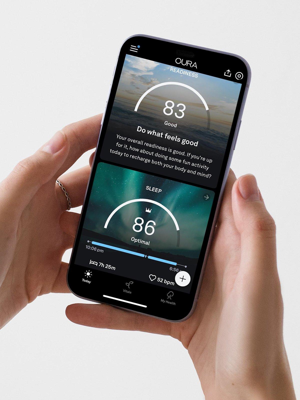 Image of the Oura app