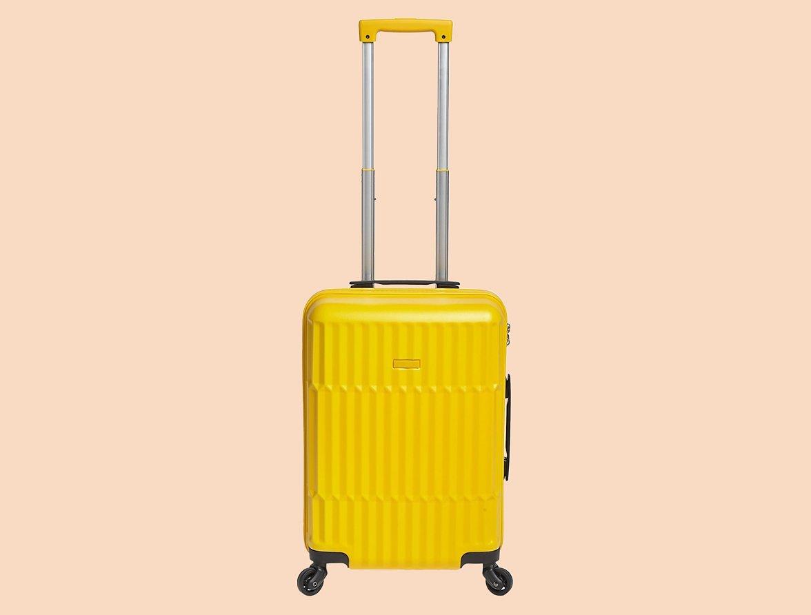 John Lewis Orlando 56cm 4-Wheel Cabin Case, Yellow