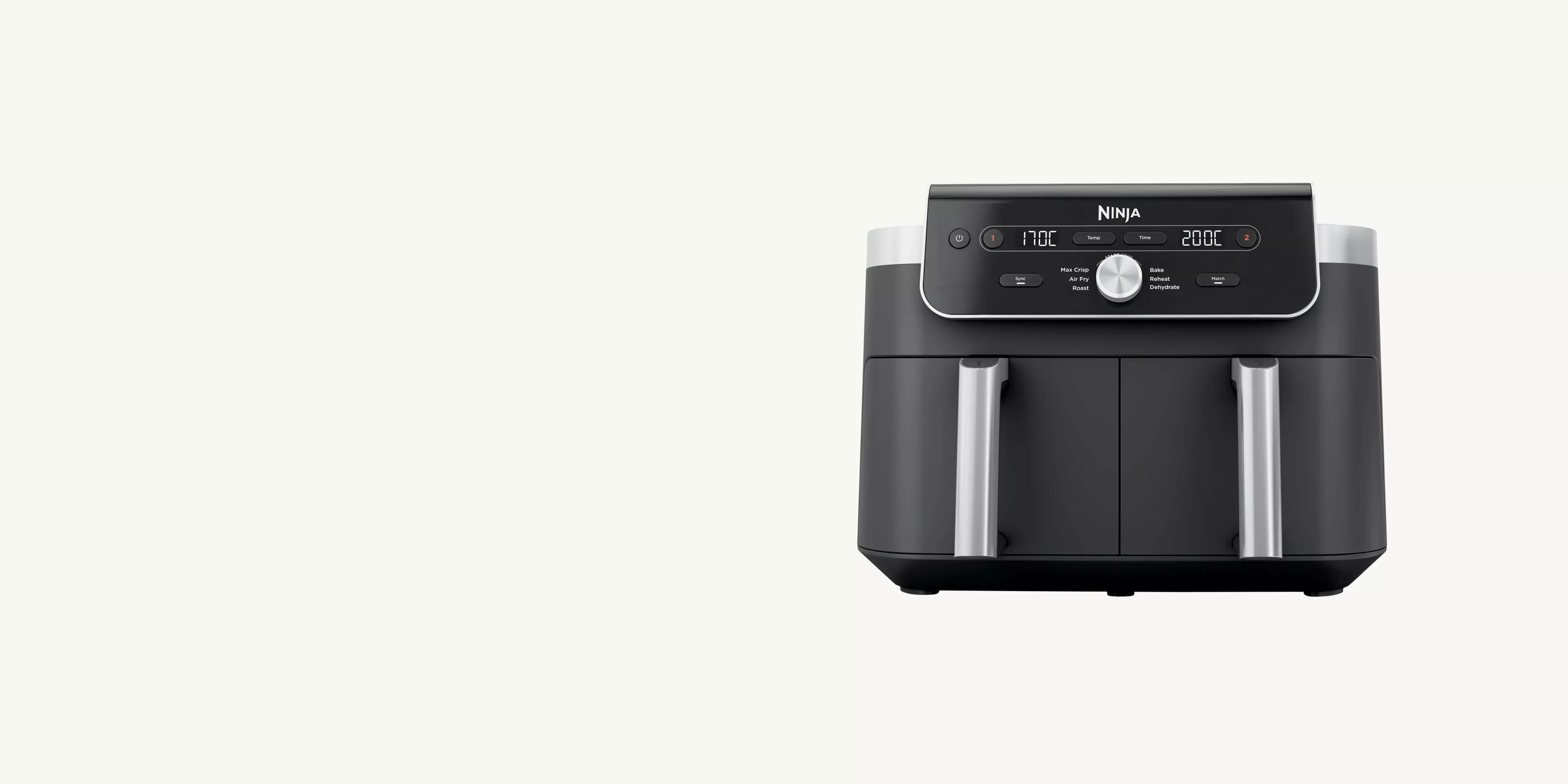 a product shot of a Ninja DualZone XL DZ901UK Air Fryer 9.5L