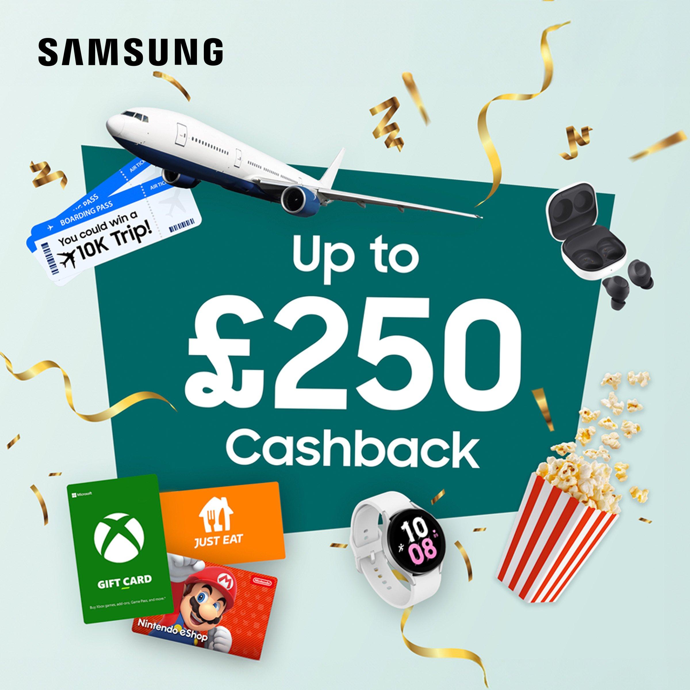 £250 cashback statement with Samsung