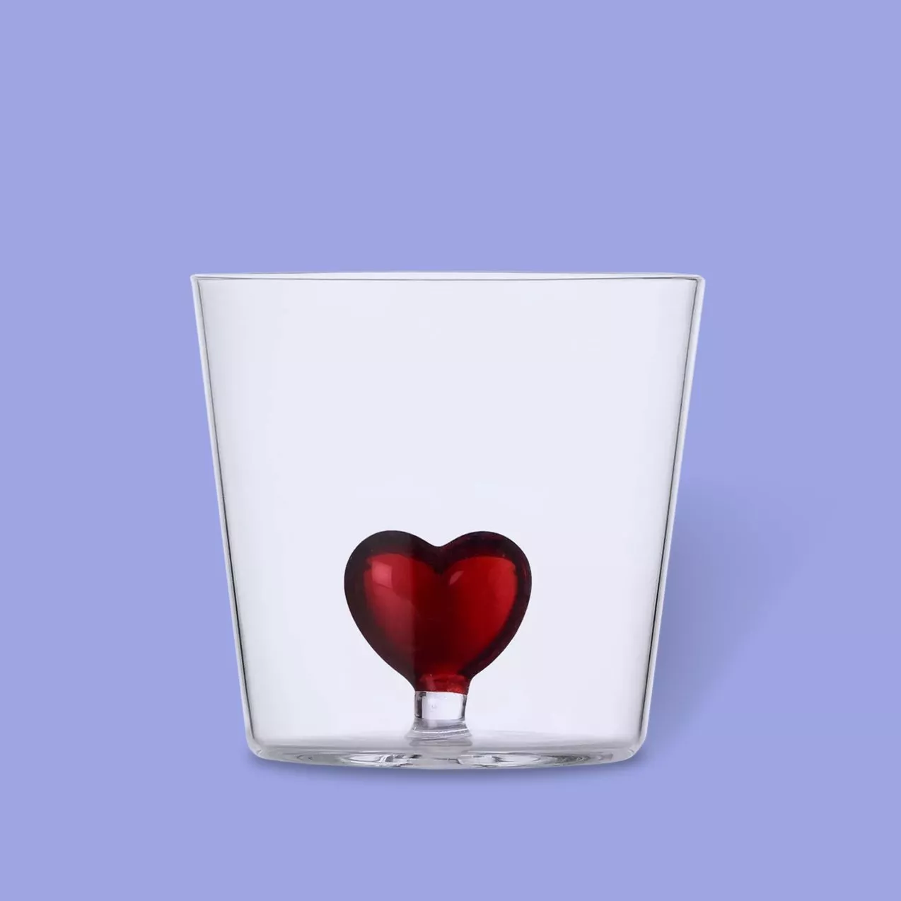 Ichendorf Milano Cuore Red Heart Glass Tumbler