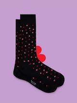 Paul Smith Heart Print Socks, Black