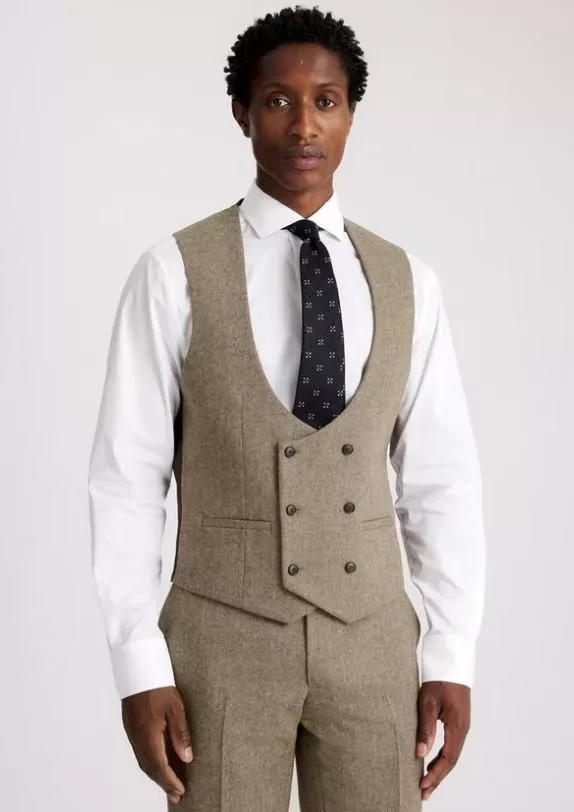 Man wearing a double breasted waistcoat