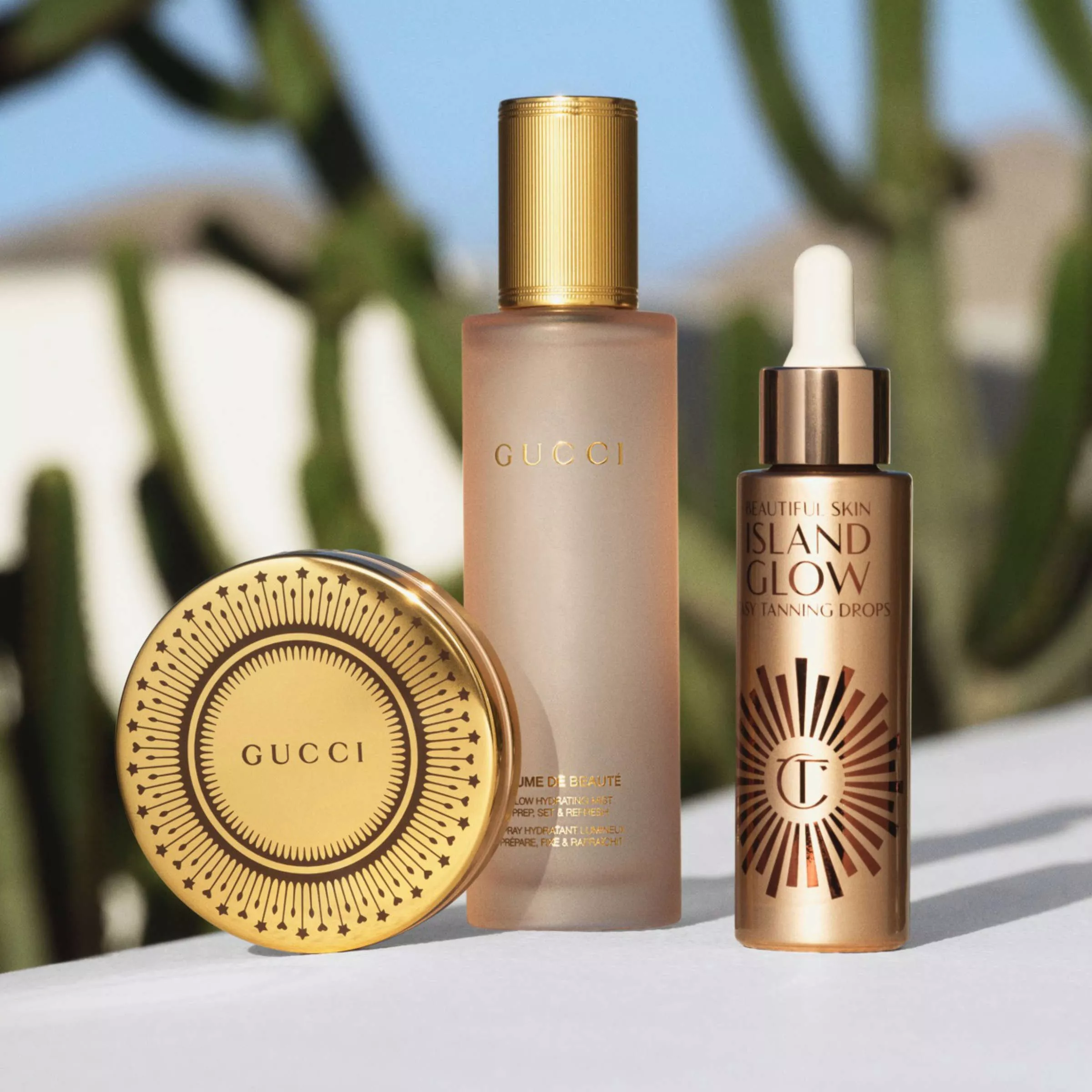 A selection of tanning products