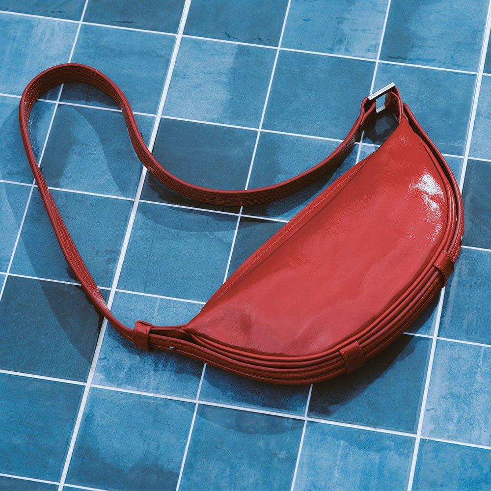 Red PU cross body bag