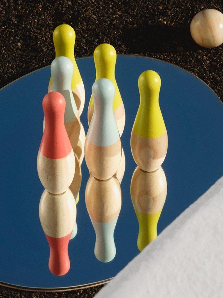 Colourful Wooden Skittle Set