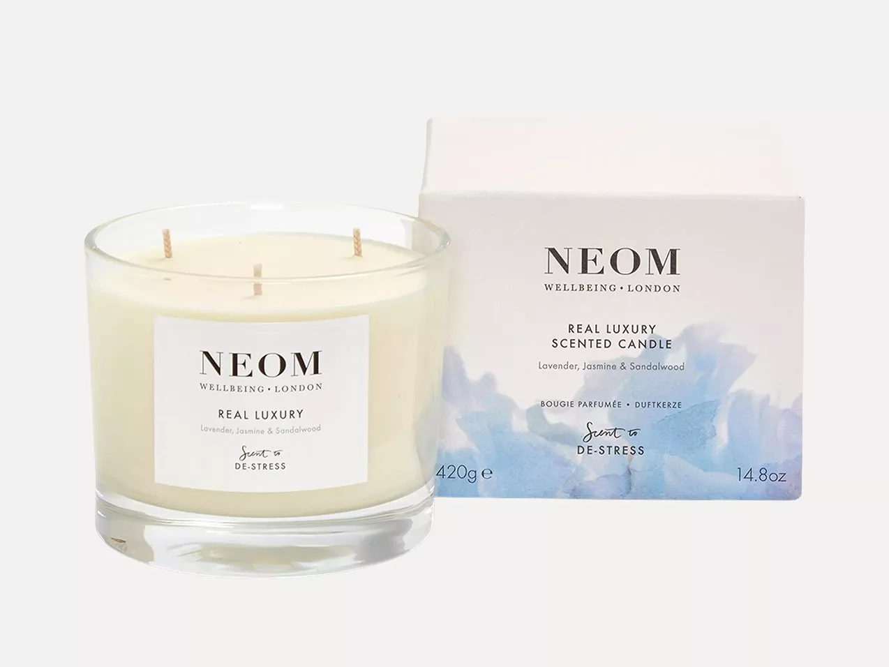 NEOM Wellbeing London Real Luxury 3 Wick Scented Candle