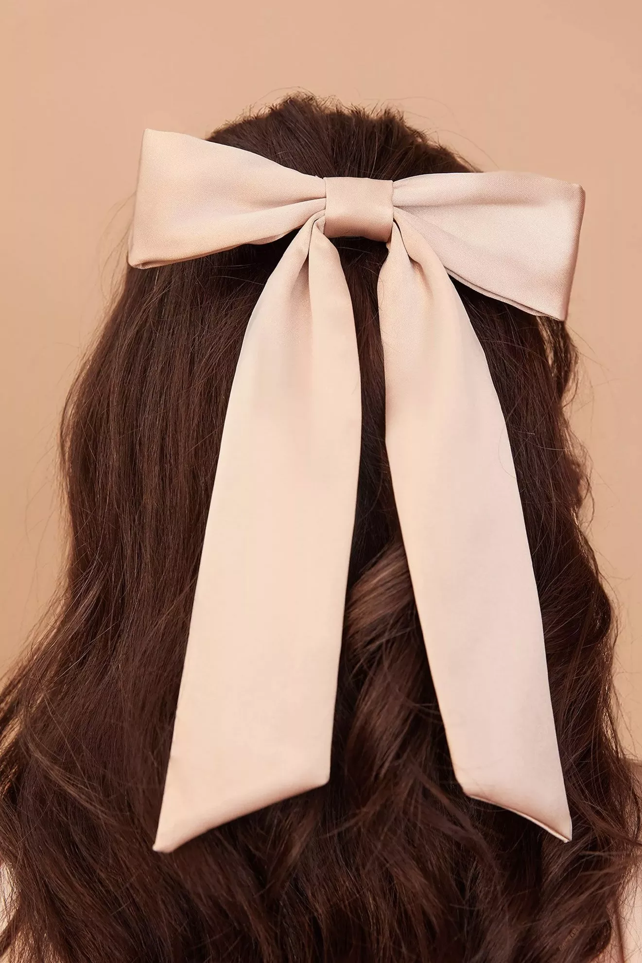 cream hair bow