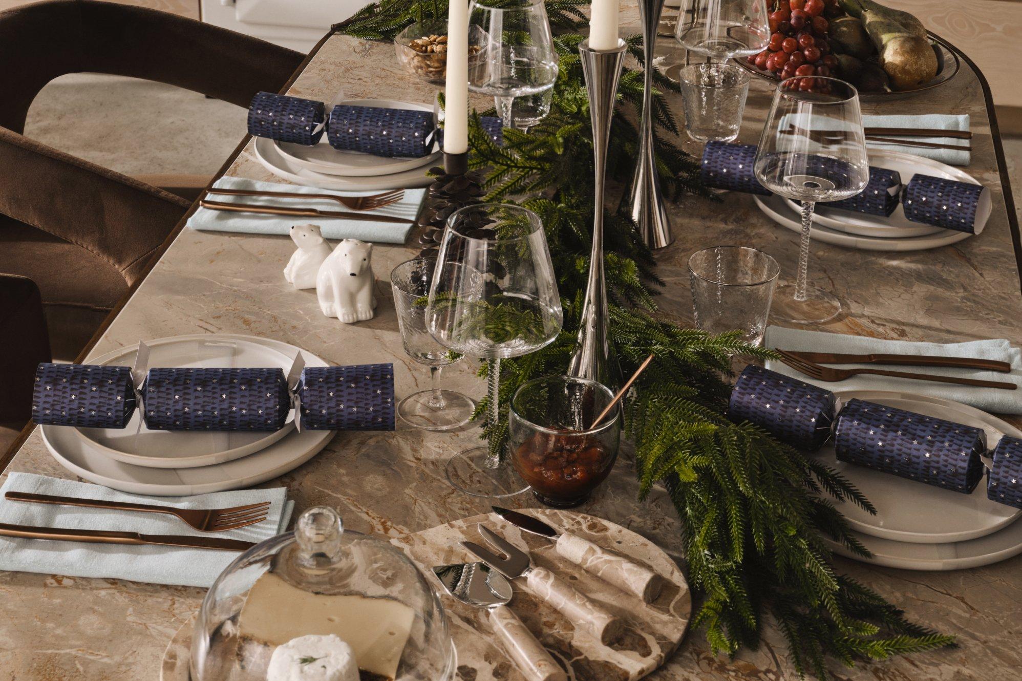 table dressed in a scandi minimal style