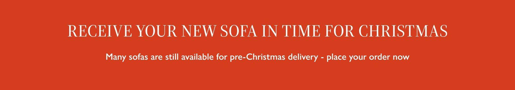 Shop sofas in time for Christmas.