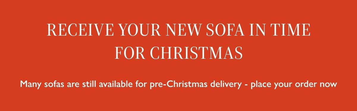 Shop sofas in time for Christmas.