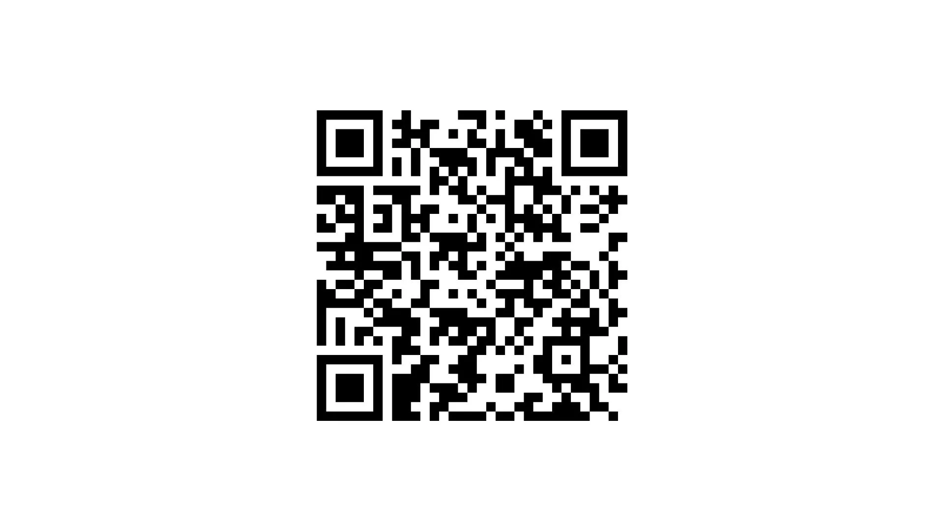 Black and white QR code on a plain background for scanning to open a website link or digital content quickly