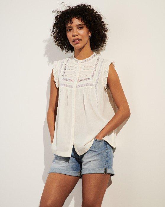 Spring blouse peasant blouse