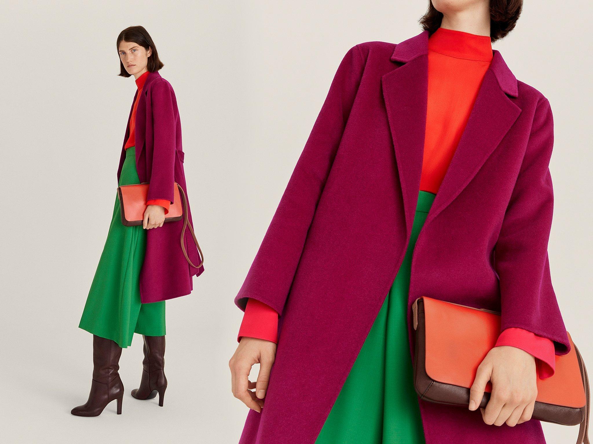 John Lewis & Partners magenta winter coat