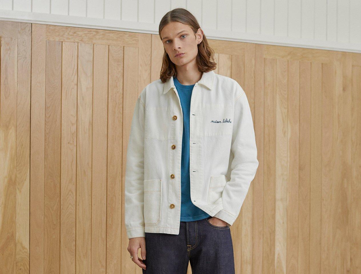 Model in a Maison Labiche jacket