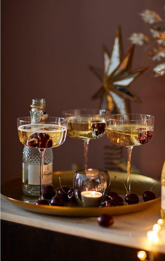 Bar cart glasses