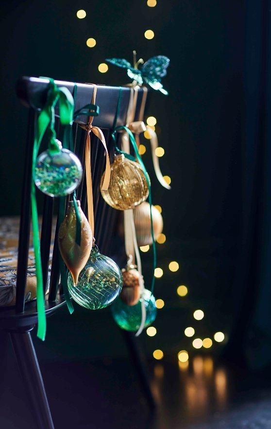 Baubles on a chair