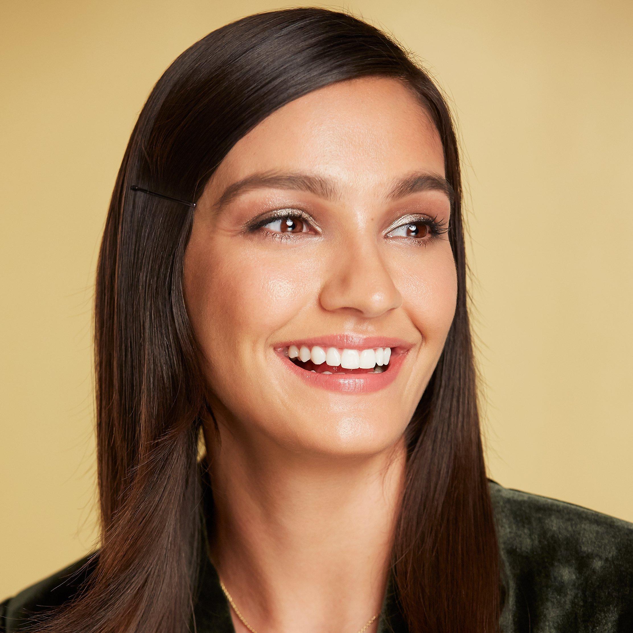 Model with shimmering eyeshadow