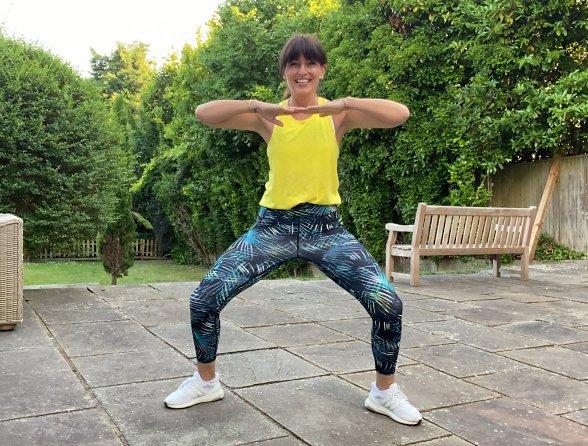 Davina McCall garden workout