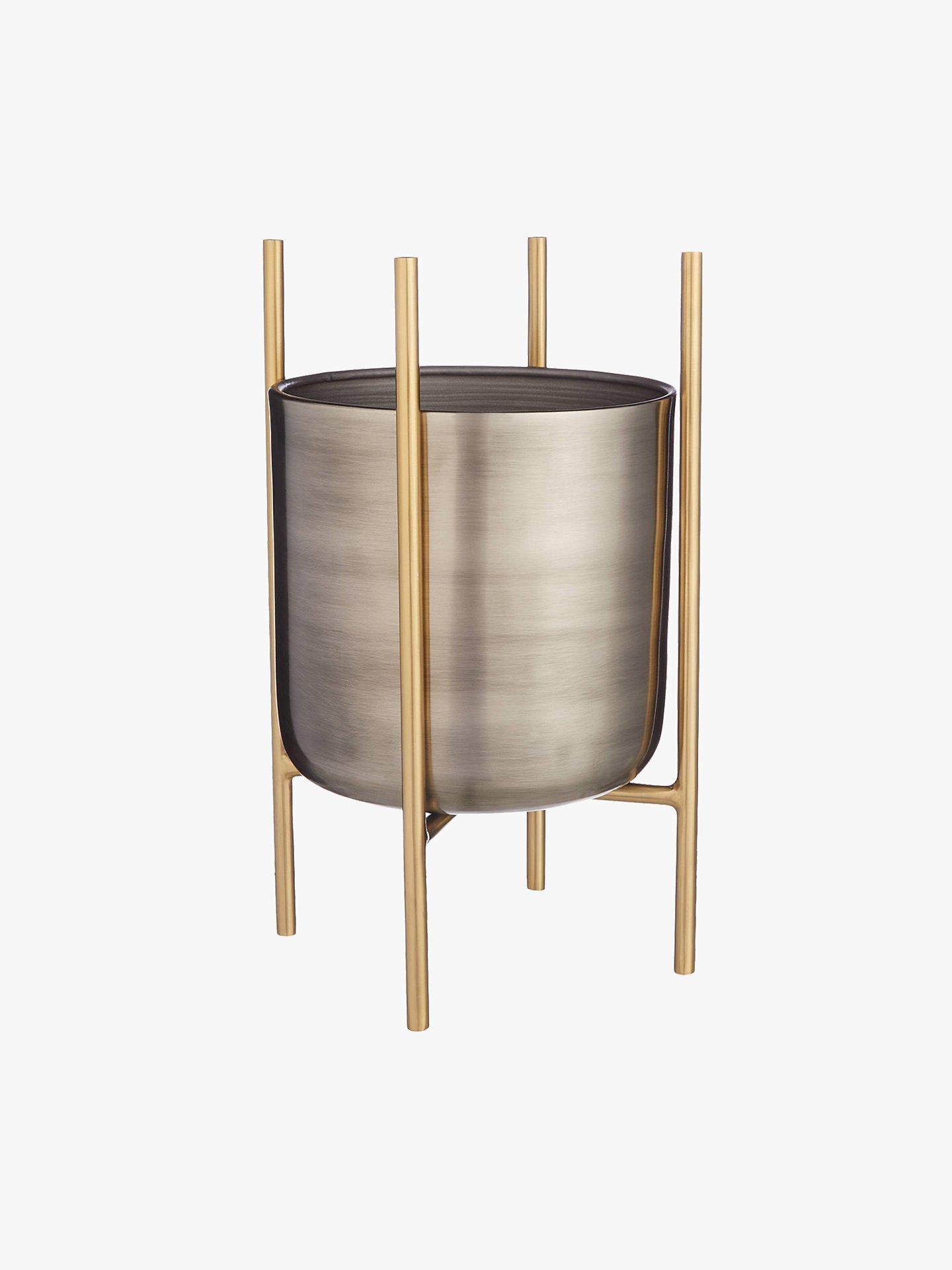 Design Project by John Lewis No.160 Indoor Planter, Metallic, Medium