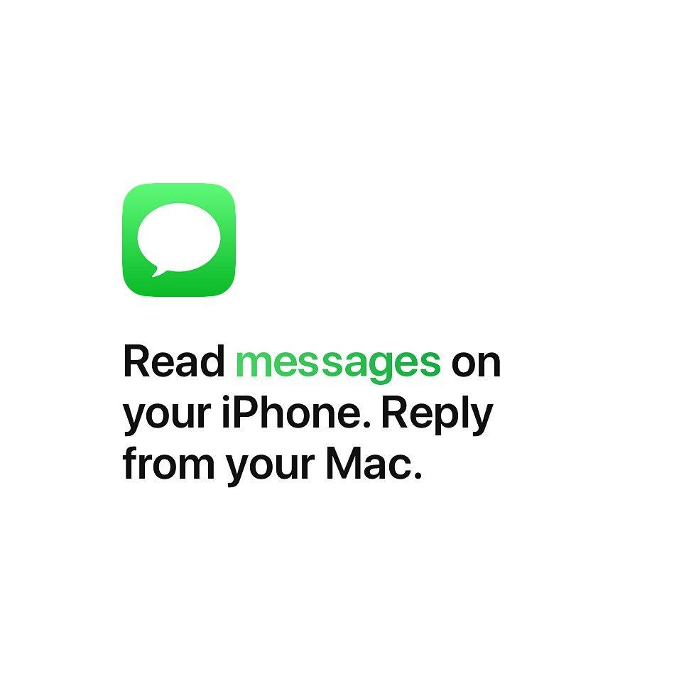 Read messages on your iPhone. Reply on your mac