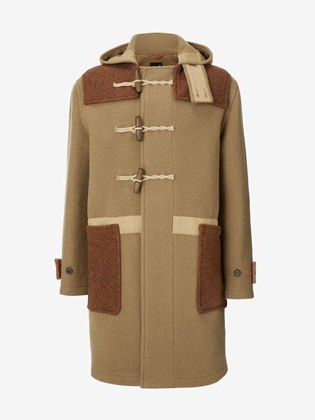 Patchwork duffle coat