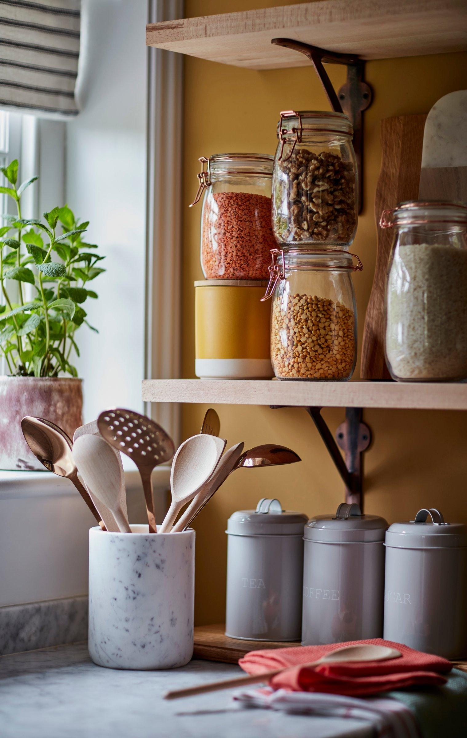 Christmas baking shelves