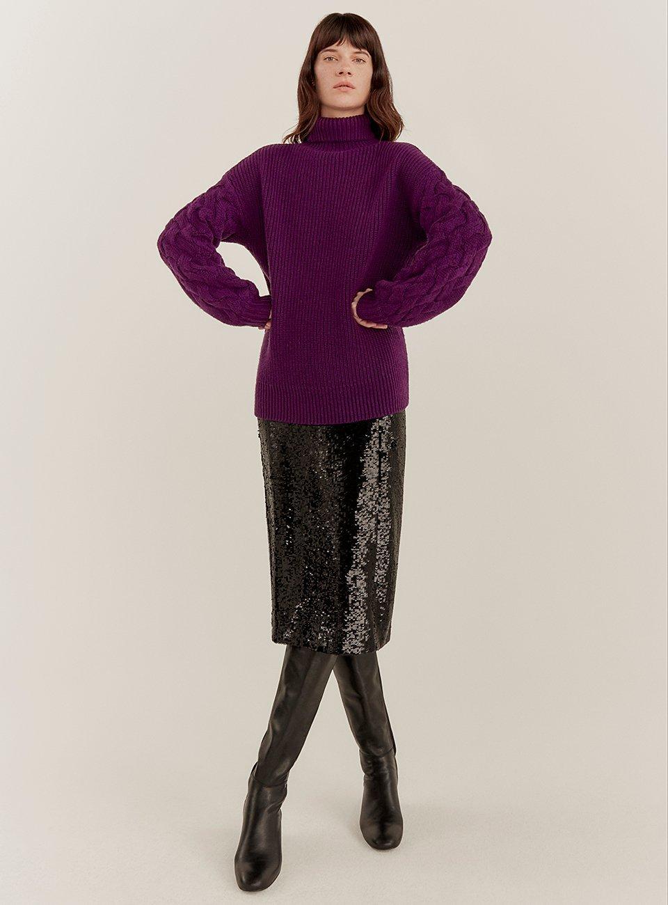 Style sequins with knitwear