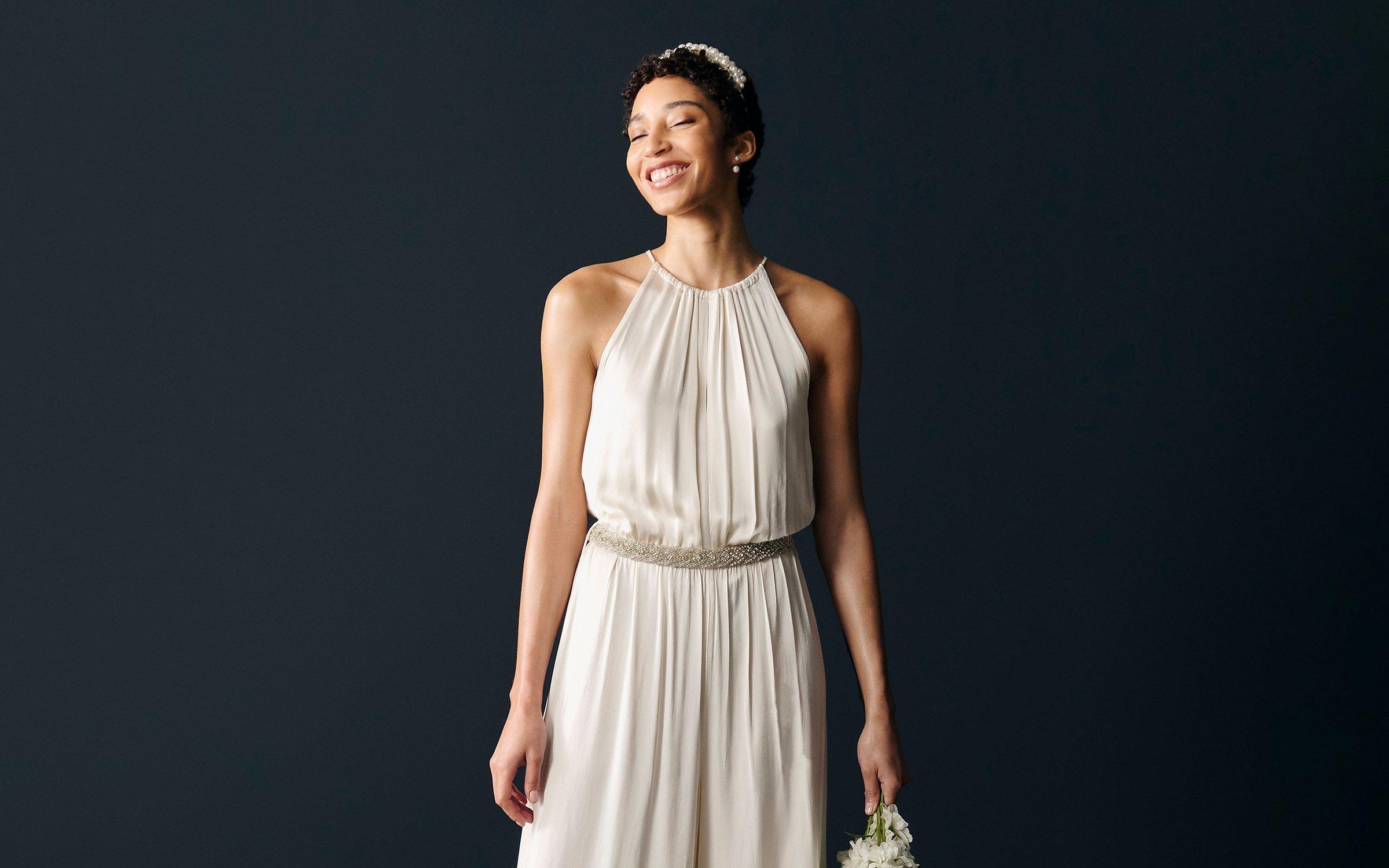 Model in wedding dress