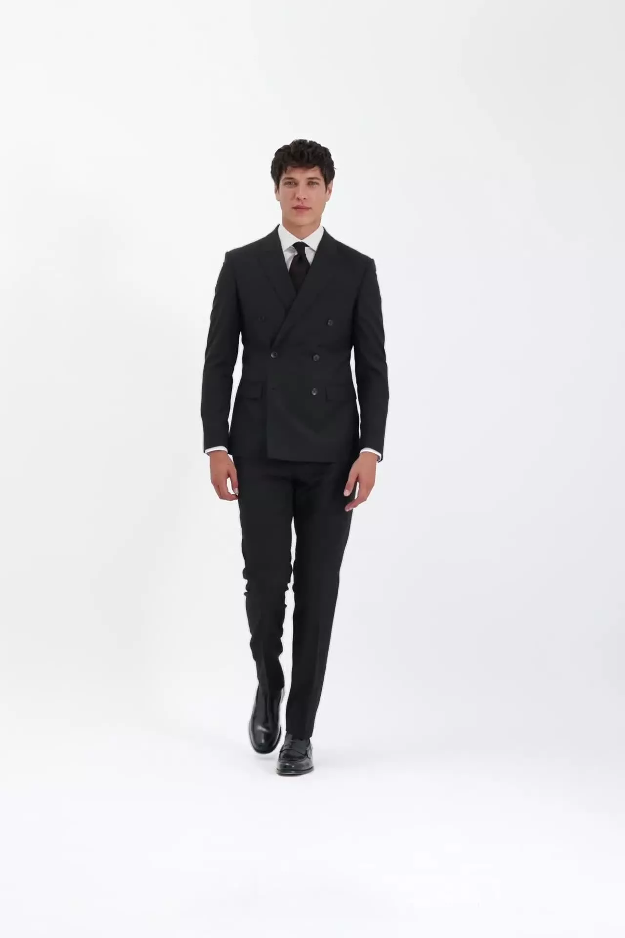 Moss Bros Mens Fitted Black Suit Mens MOSS Bros Black Suit