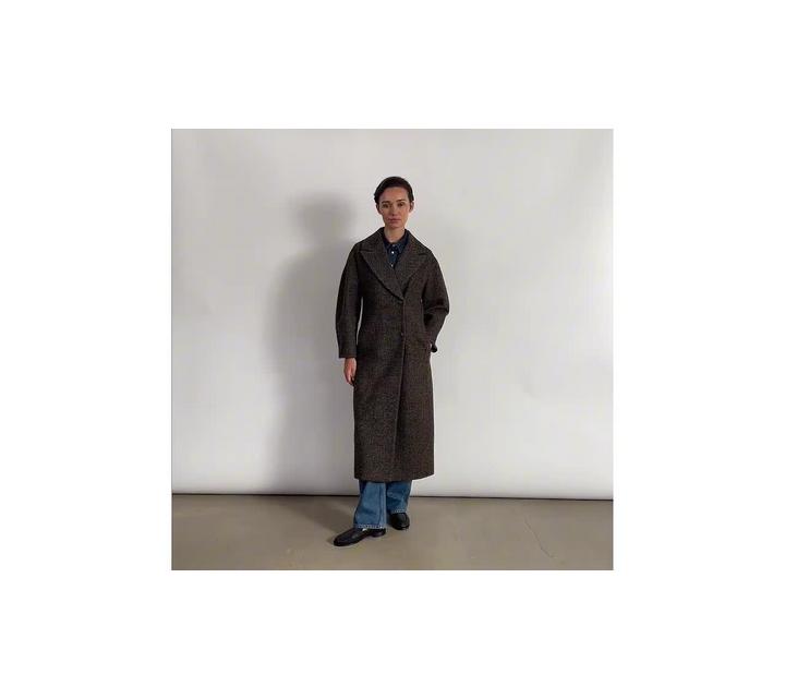 Albaray Wool Blend Tweed Coat, Brown